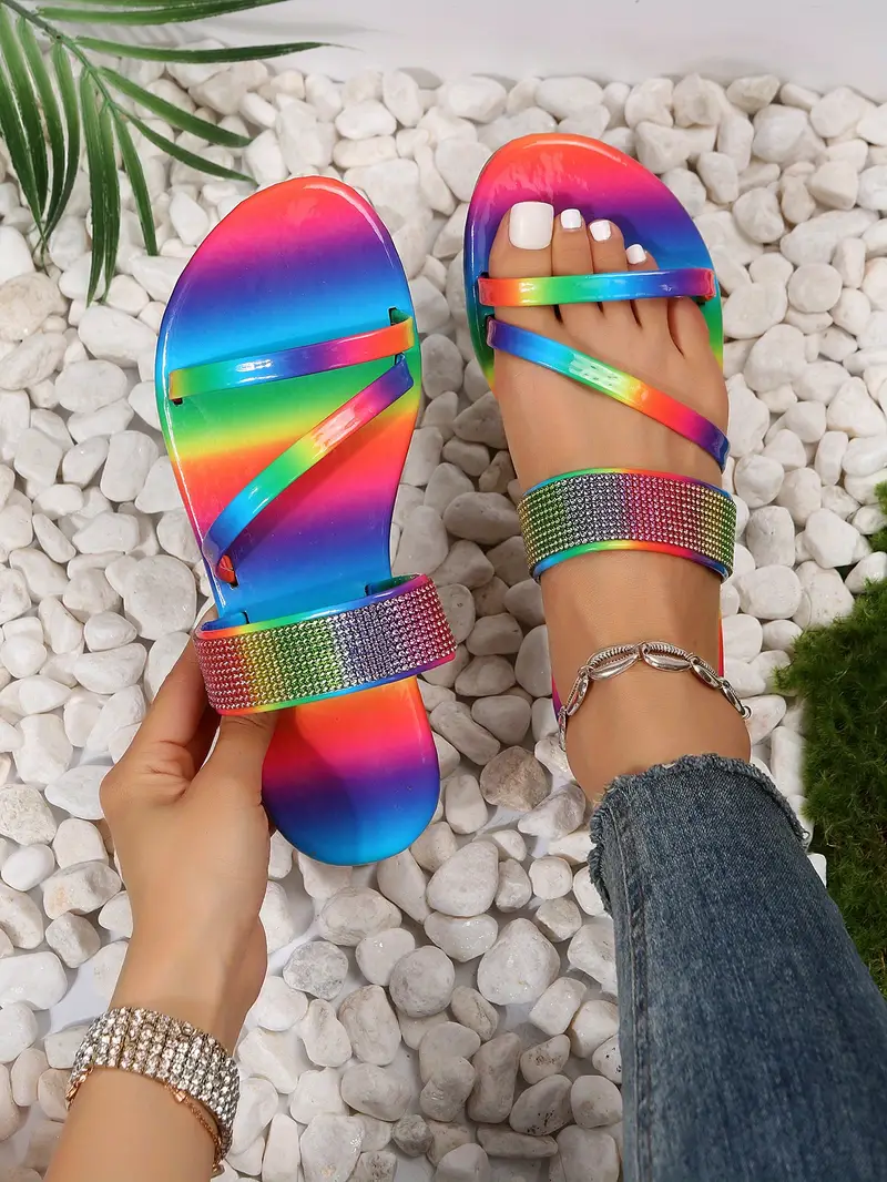 Rainbow Pride Women's Flat Slides