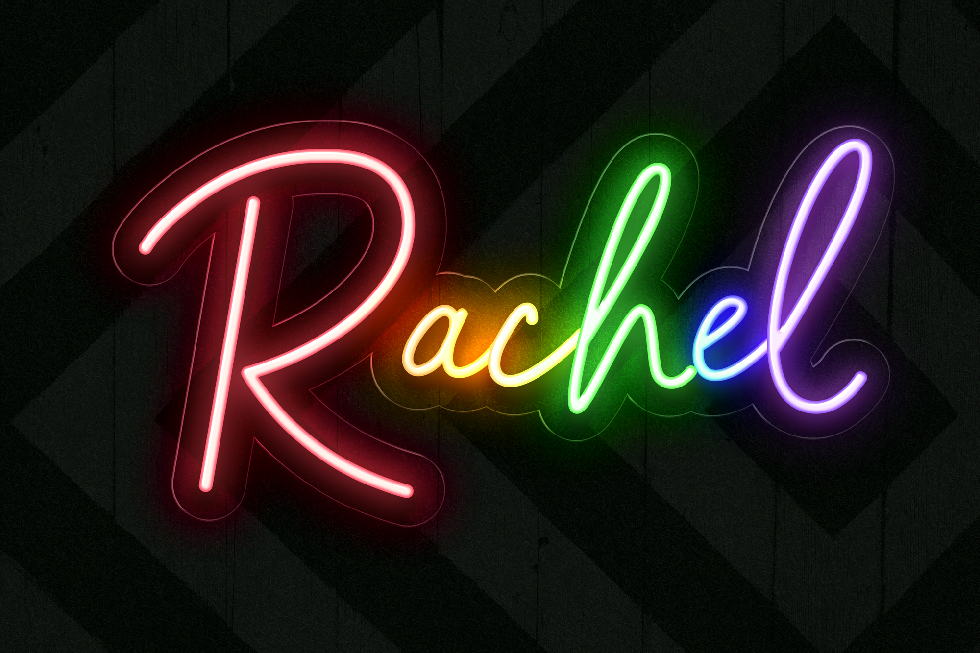 Custom Rainbow Name Neon Sign