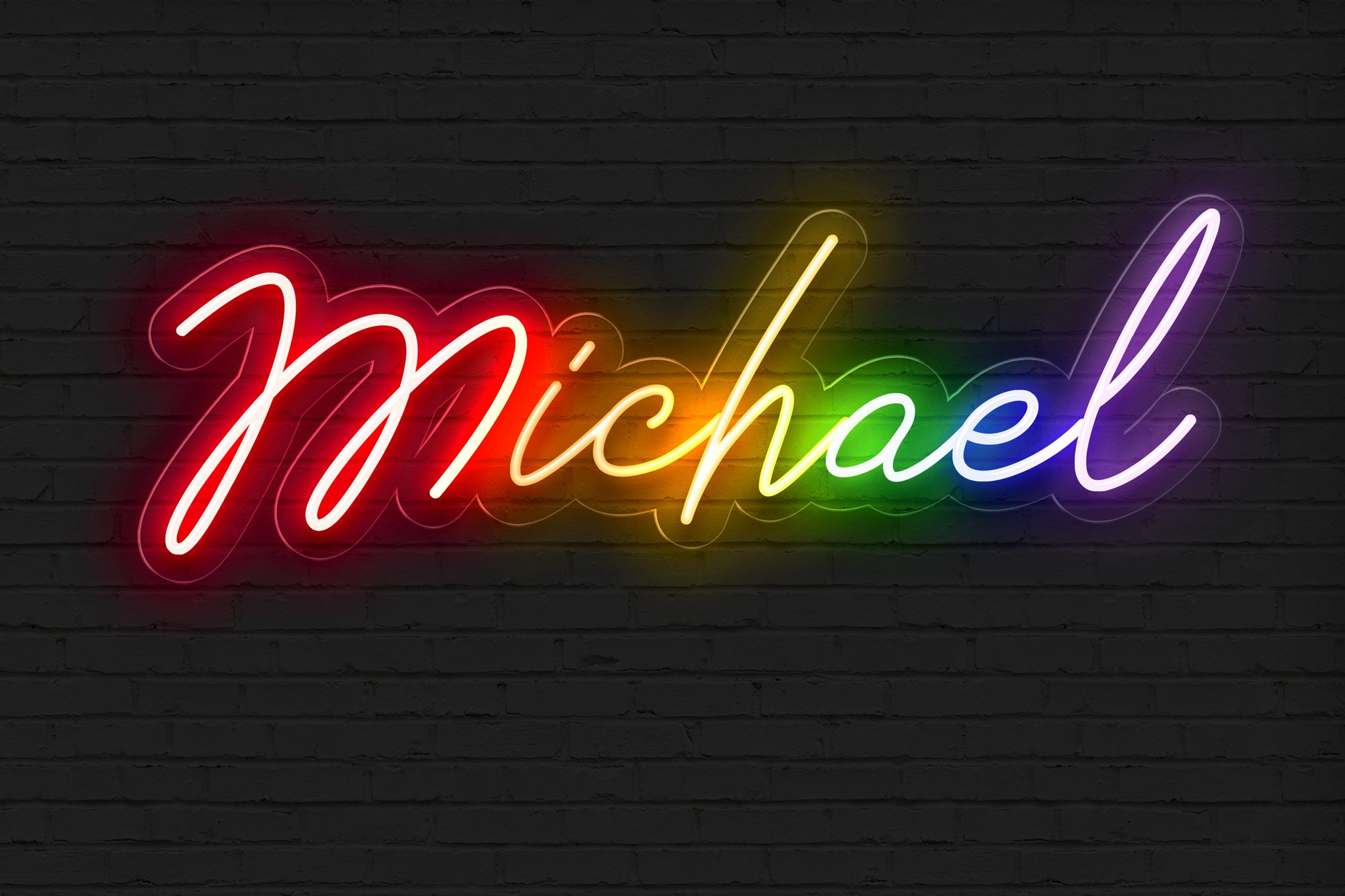 Custom Rainbow Name Neon Sign