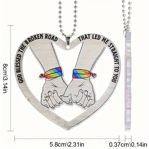 gay pride couple pendant