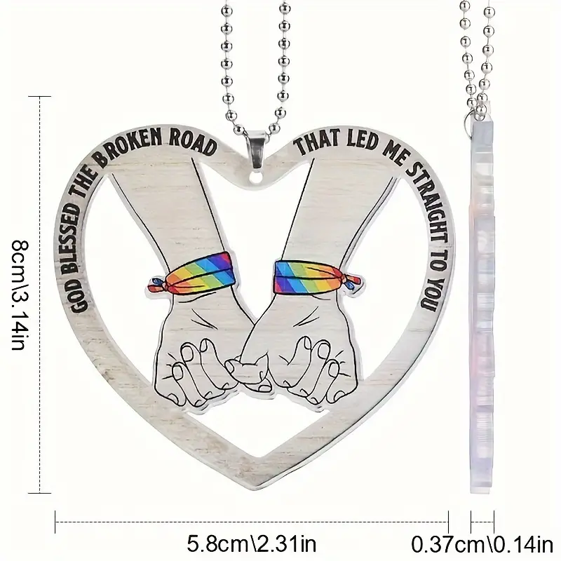 gay pride couple pendant