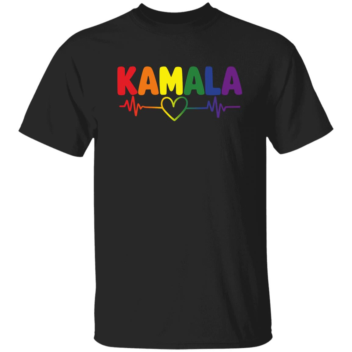 Kamala Rainbow Heartbeat Pride Shirt & Hoodie