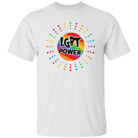 white lgbt power t-shirt