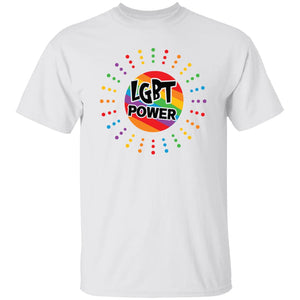 white lgbt power t-shirt