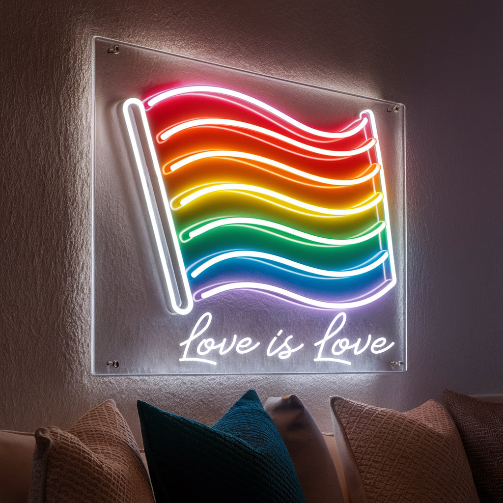 Rainbow Pride Flag Custom Neon Sign