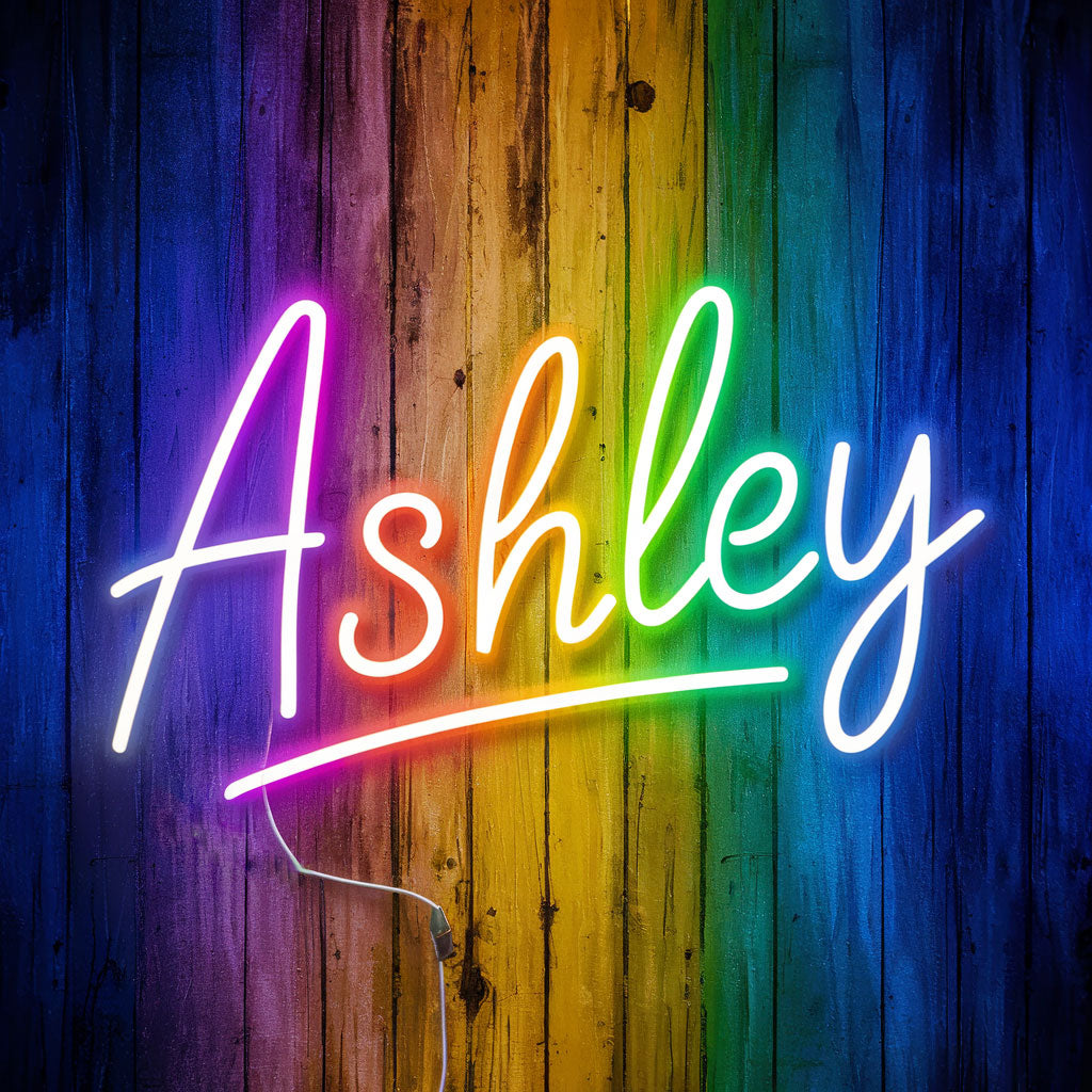 Rainbow Custom Text Neon Sign