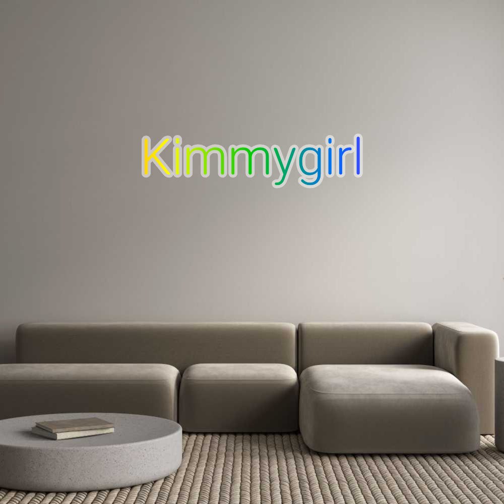 Rainbow Custom Neon Sign Kimmygirl