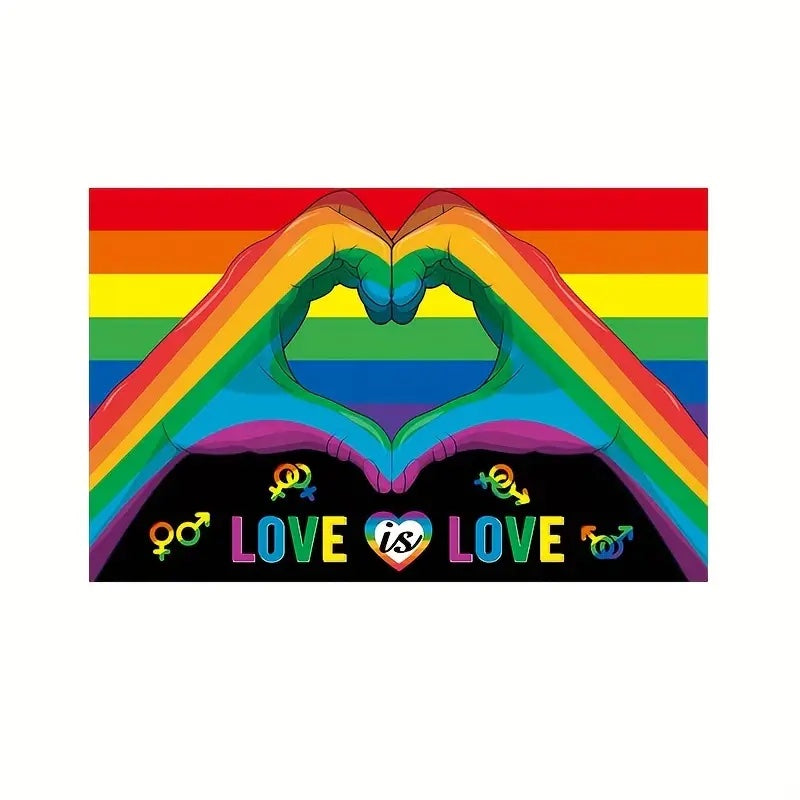 Love Is Love Rectangular Rainbow Banner