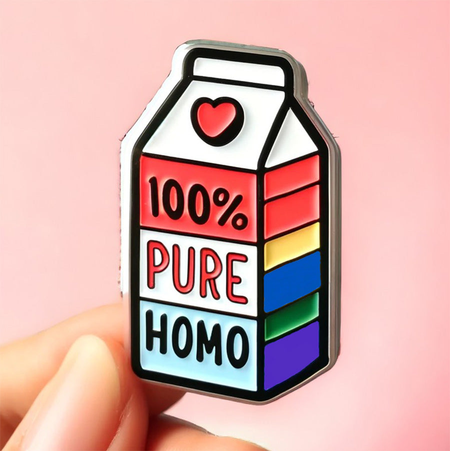 100% Pure Homo - Funny Acrylic Pin