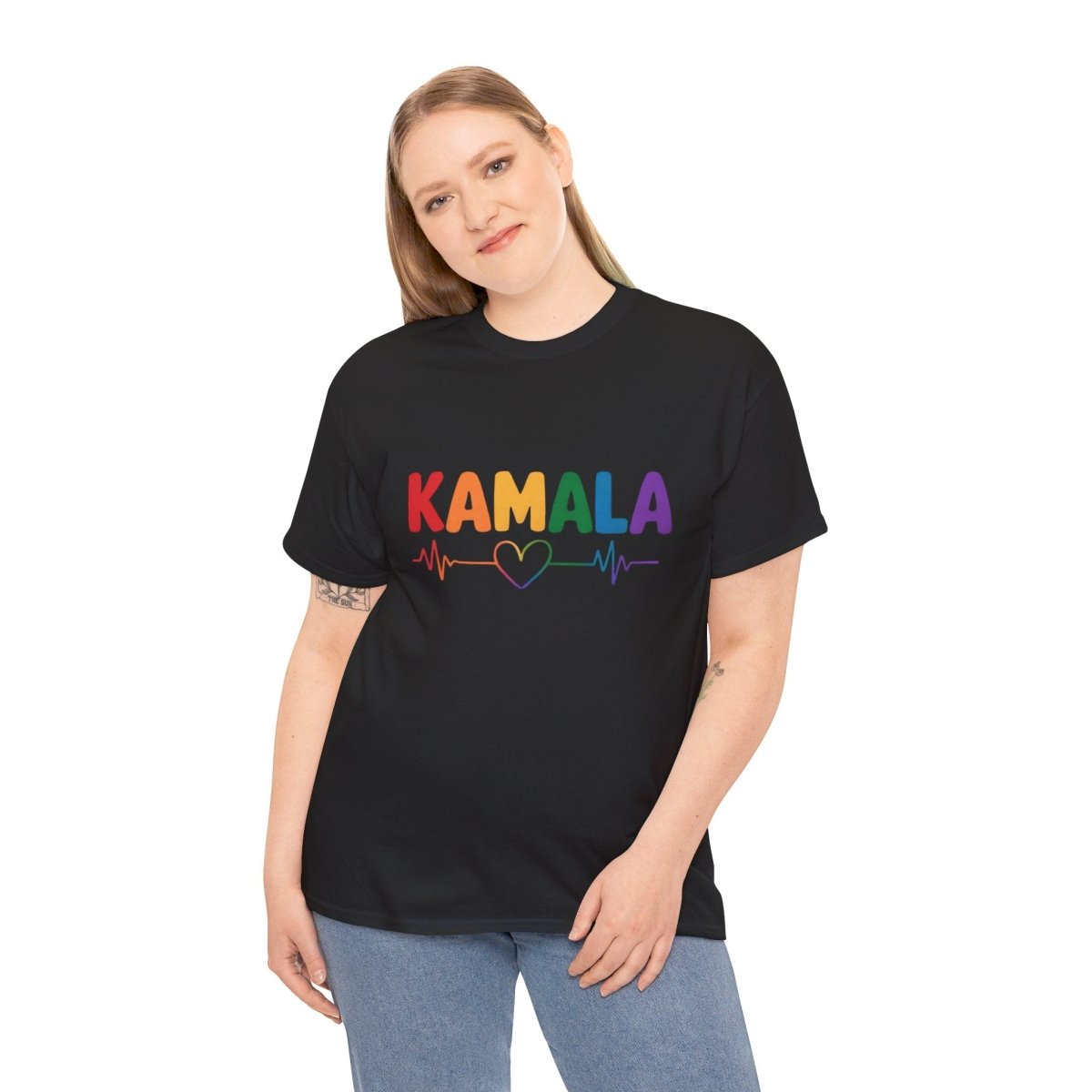 Kamala Rainbow Heartbeat Pride Shirt & Hoodie