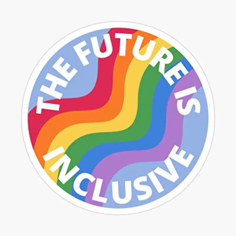 The Future Is Inclusive Pride Rainbow Sticker