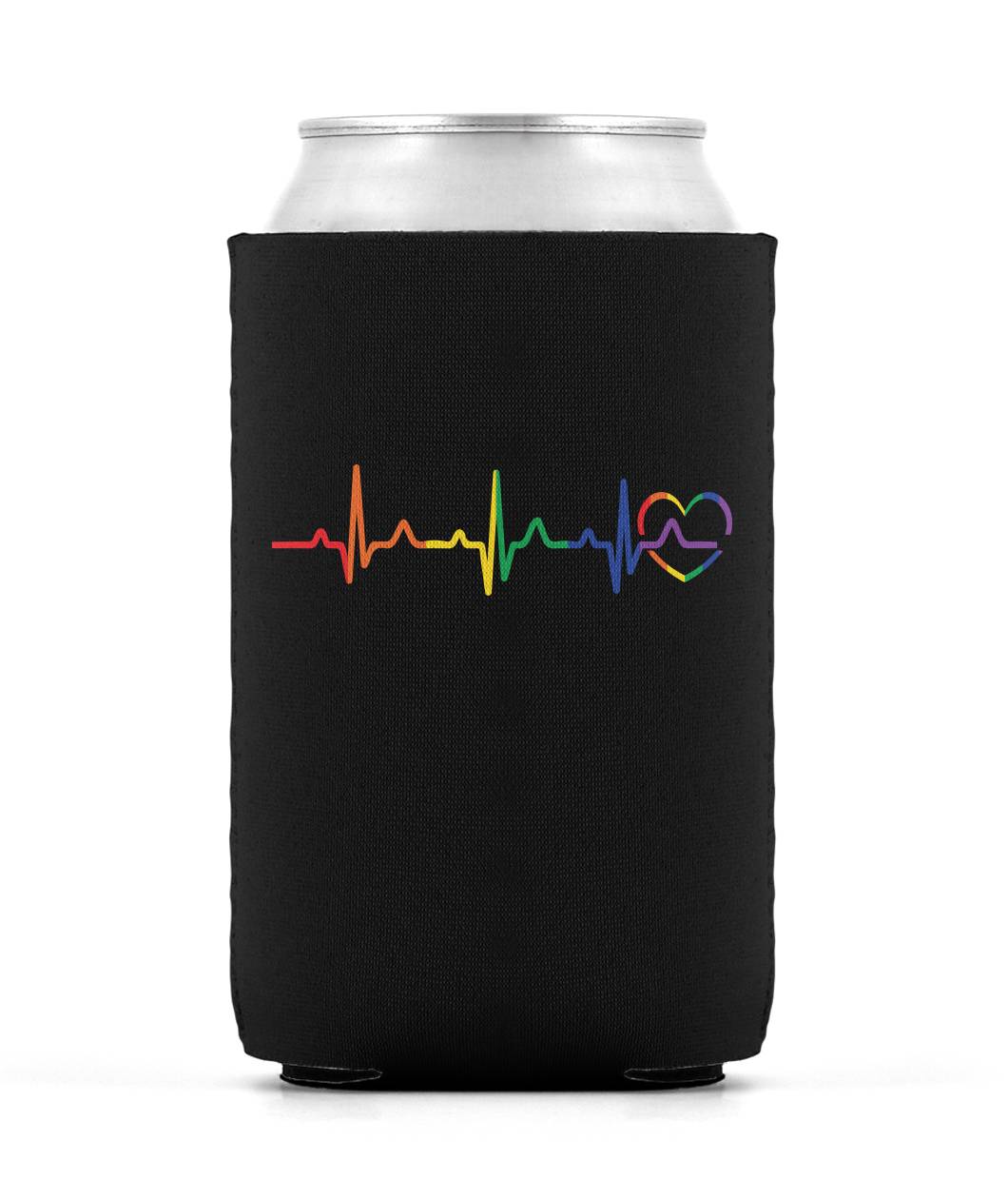 Rainbow Heartbeat Can Cooler