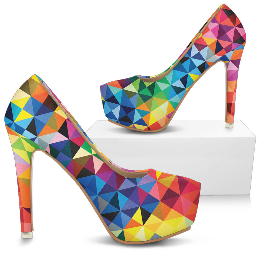 Vibrant Rainbow Pride Heels