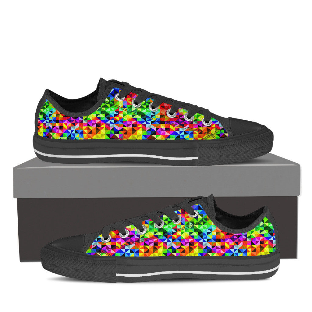 Vibrant Rainbow Canvas Shoes