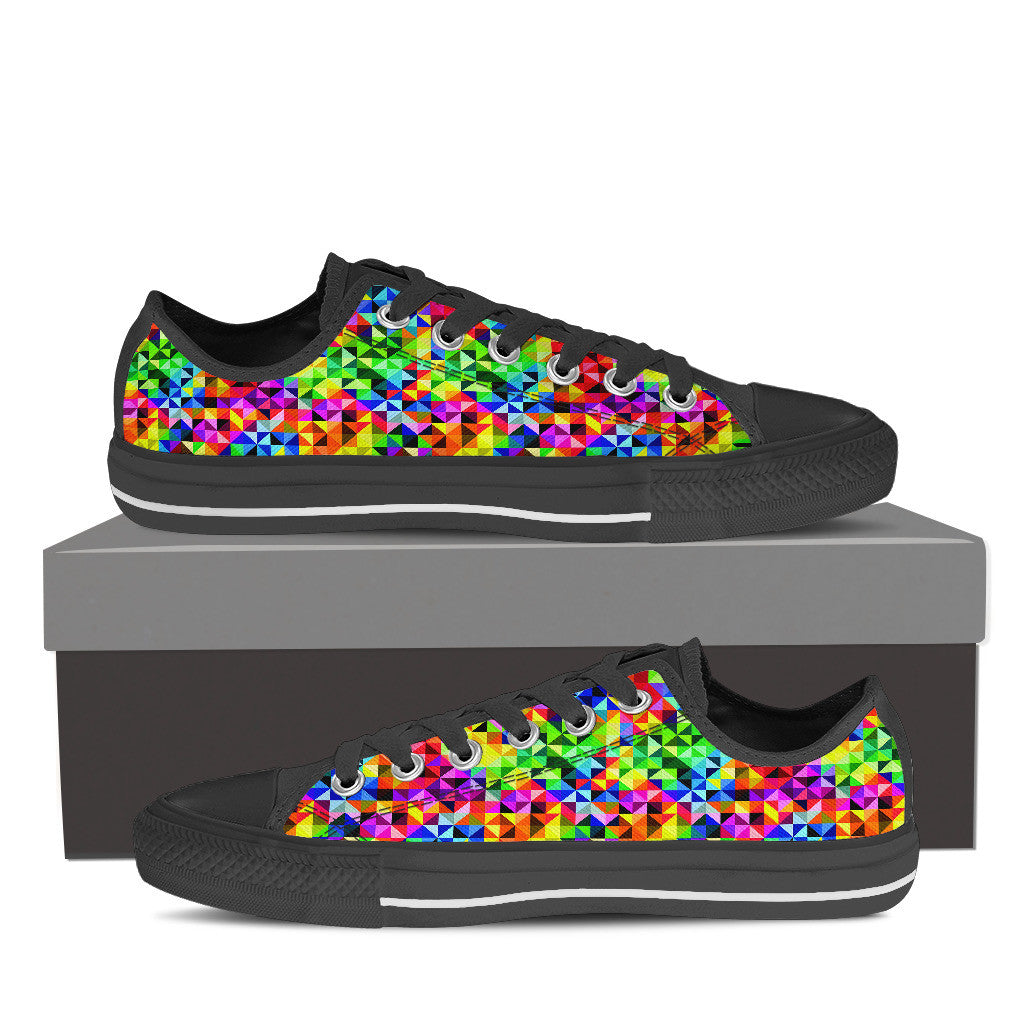 Vibrant Rainbow Canvas Shoes