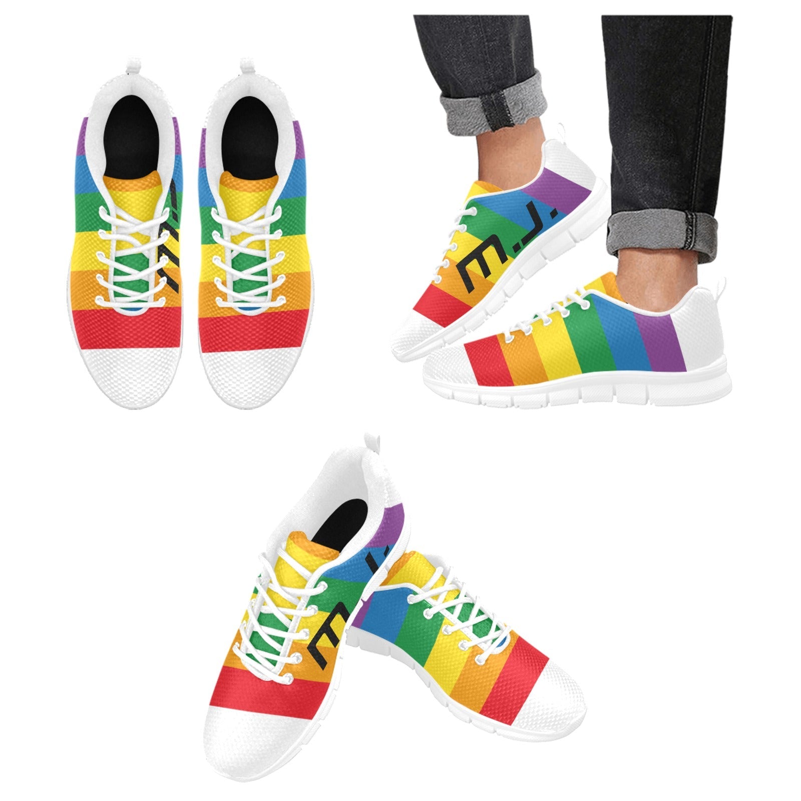 Personalized Rainbow Sneakers With Initials