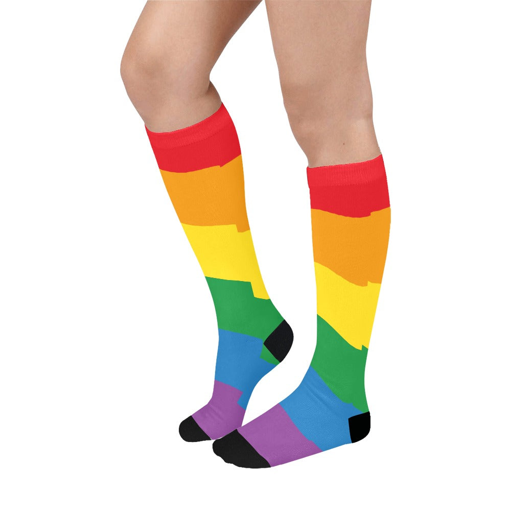 LGBT Rainbow Flag Over-The-Calf Socks