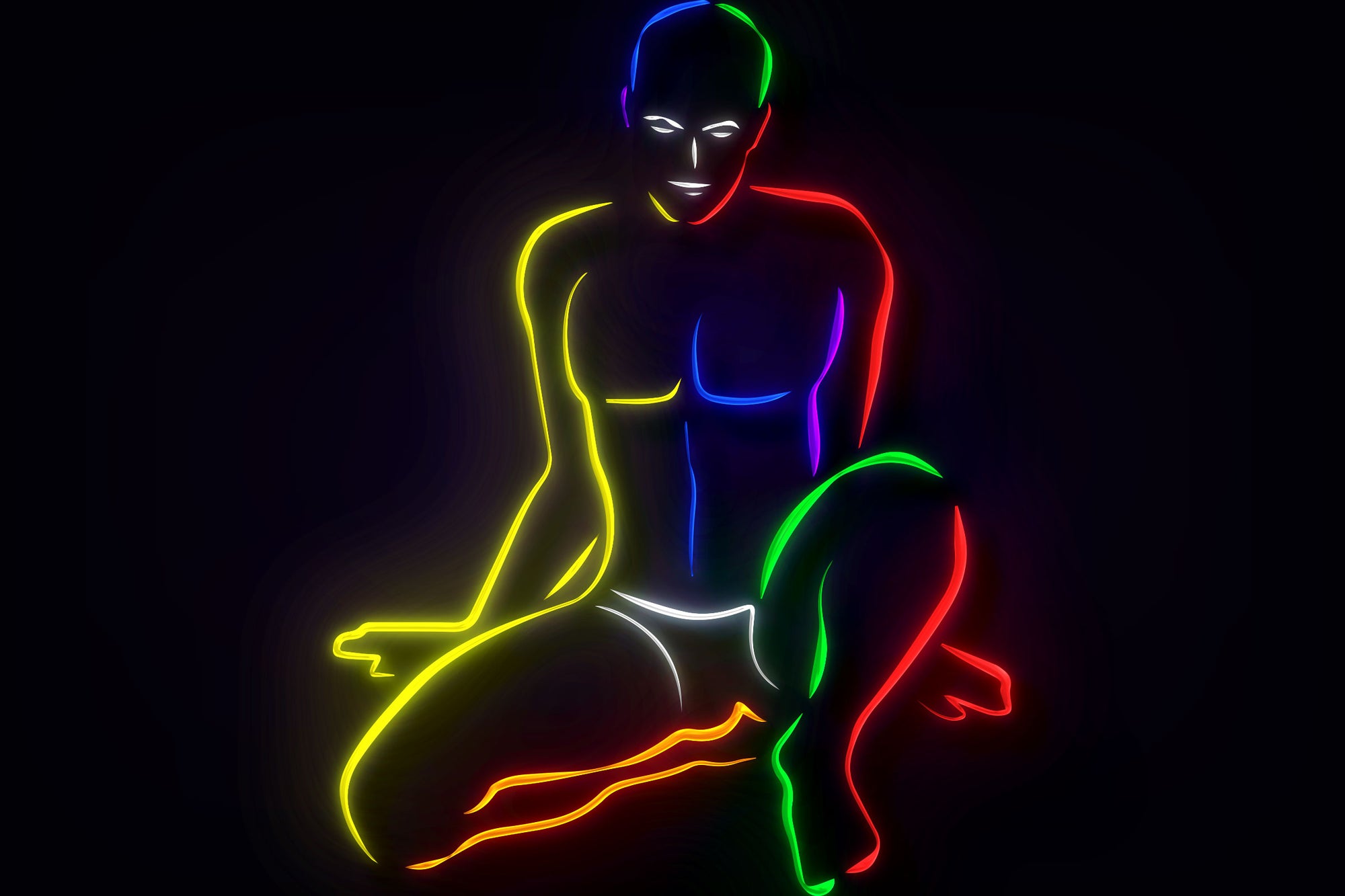 Gay Wall Art Rainbow Neon Sign