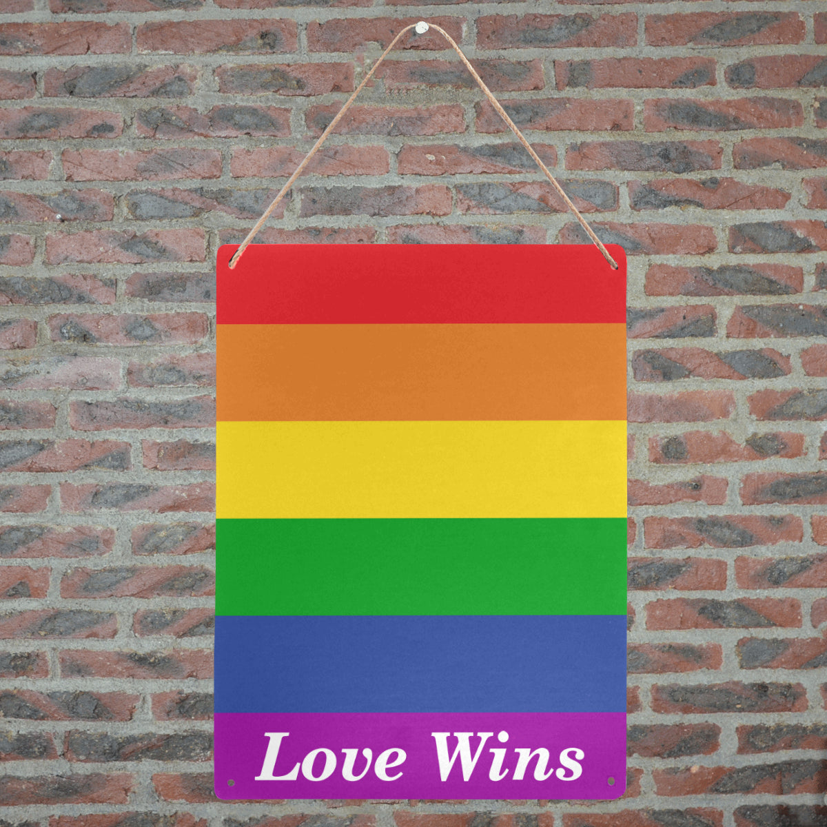 Pride Love Wins Metal Tin Sign