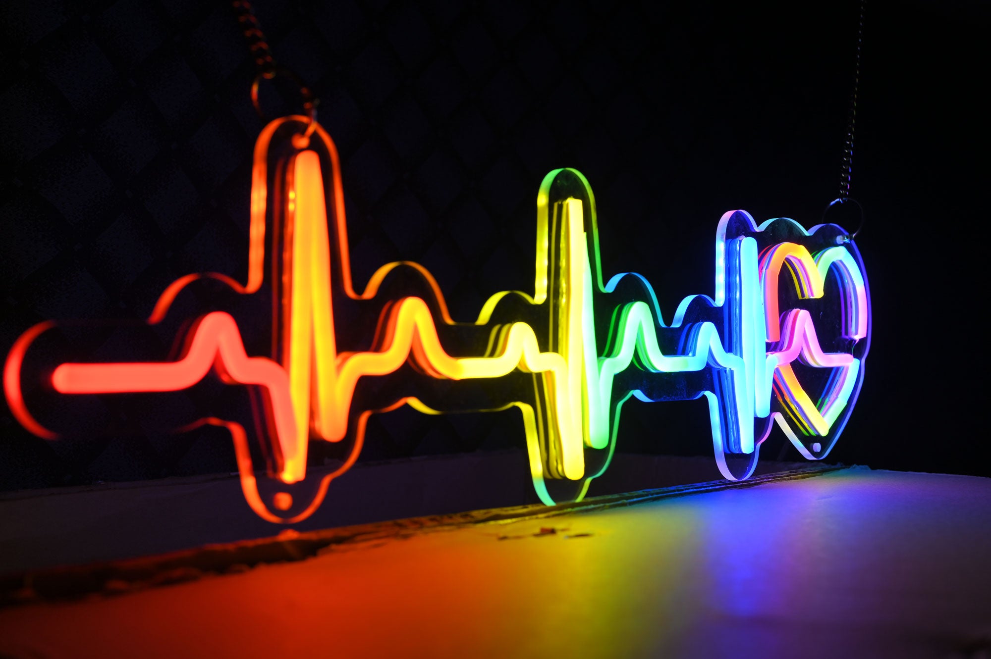 Rainbow Heartbeat Neon LED Sign - Best Pride Decor