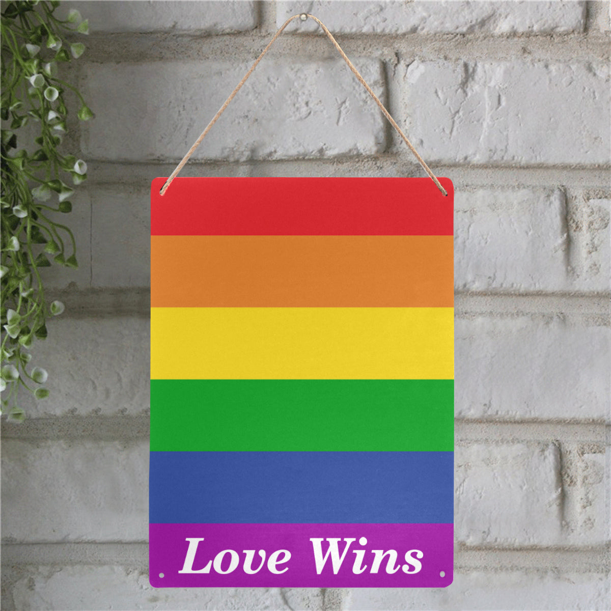 Pride Love Wins Metal Tin Sign