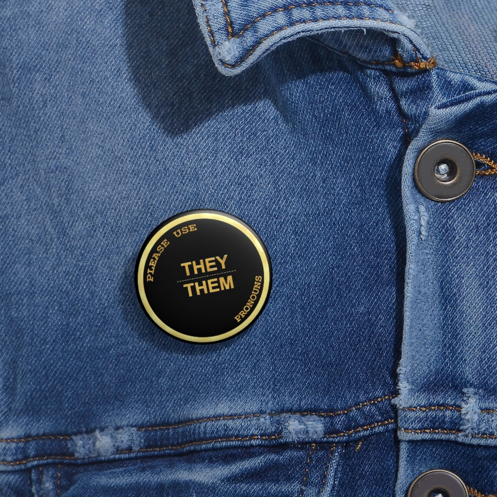 Pronoun Pin Button