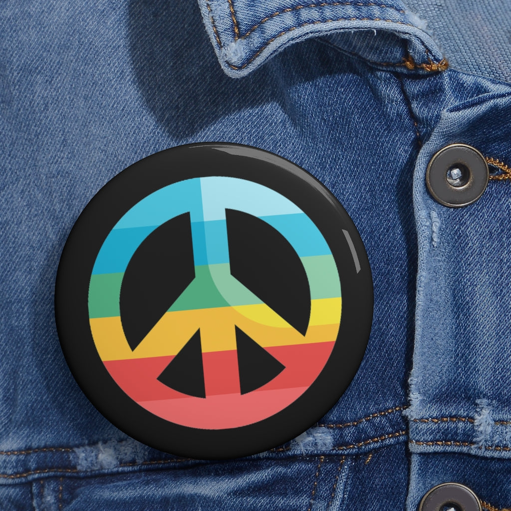 Rainbow Peace Pin Button