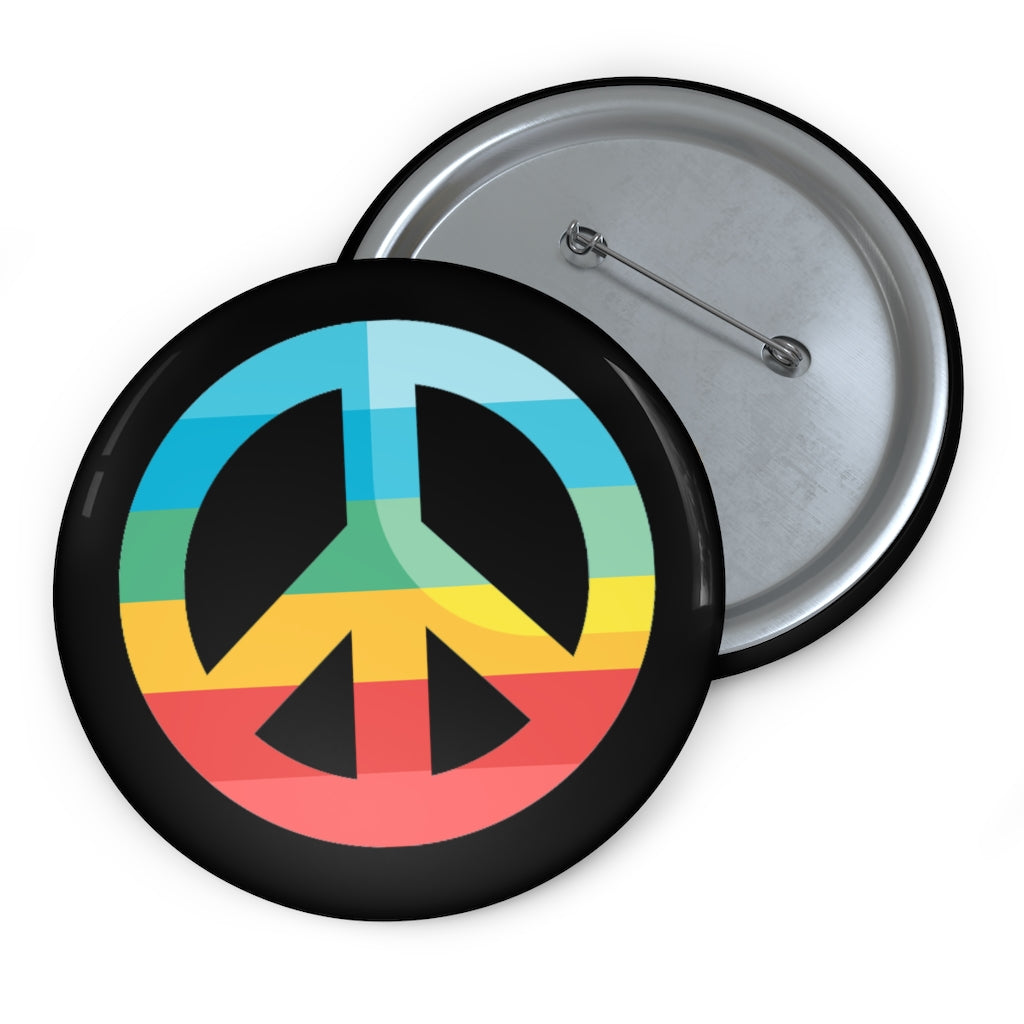 Rainbow Peace Pin Button