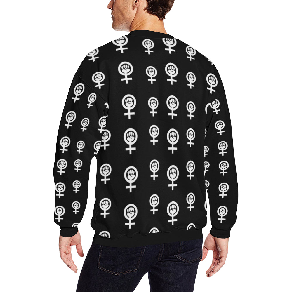 LGBT Pride Symbol Print All Over Print Crewneck Sweatshirt for Men/Large