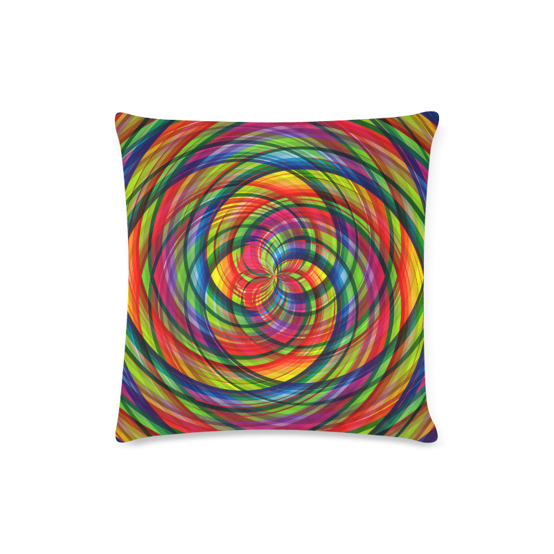 Rainbow Pride Color Illusion Pattern Pillow (Variant II)