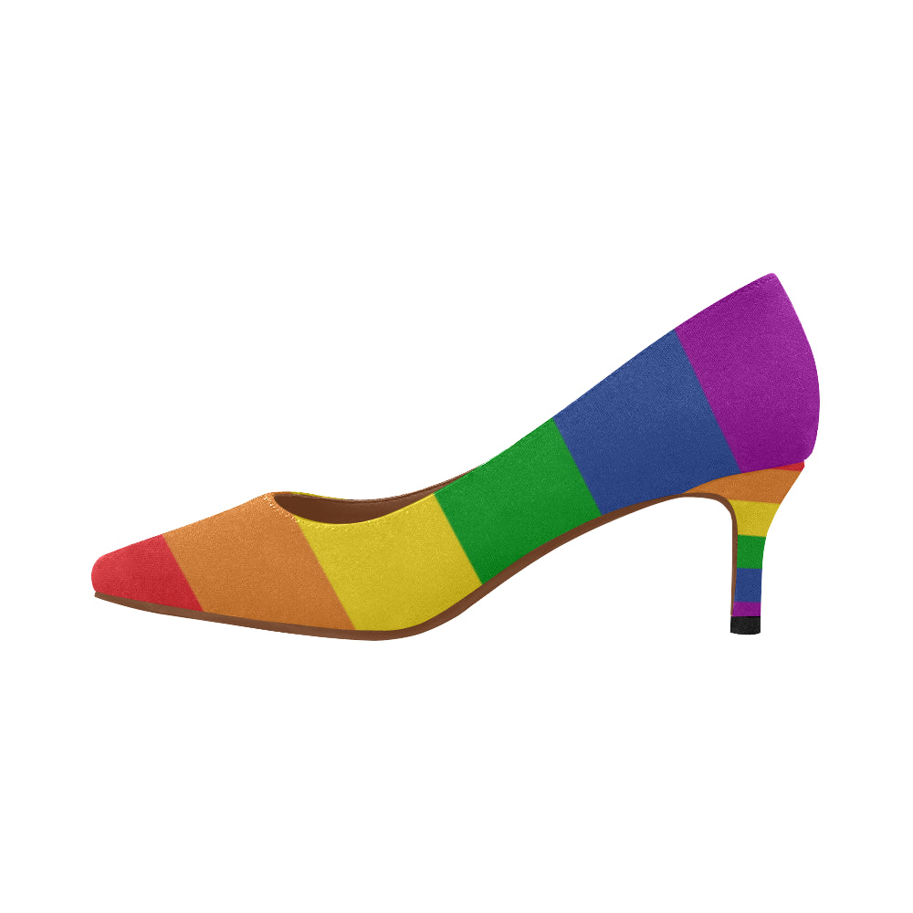 Rainbow Heels Women's Low Heel