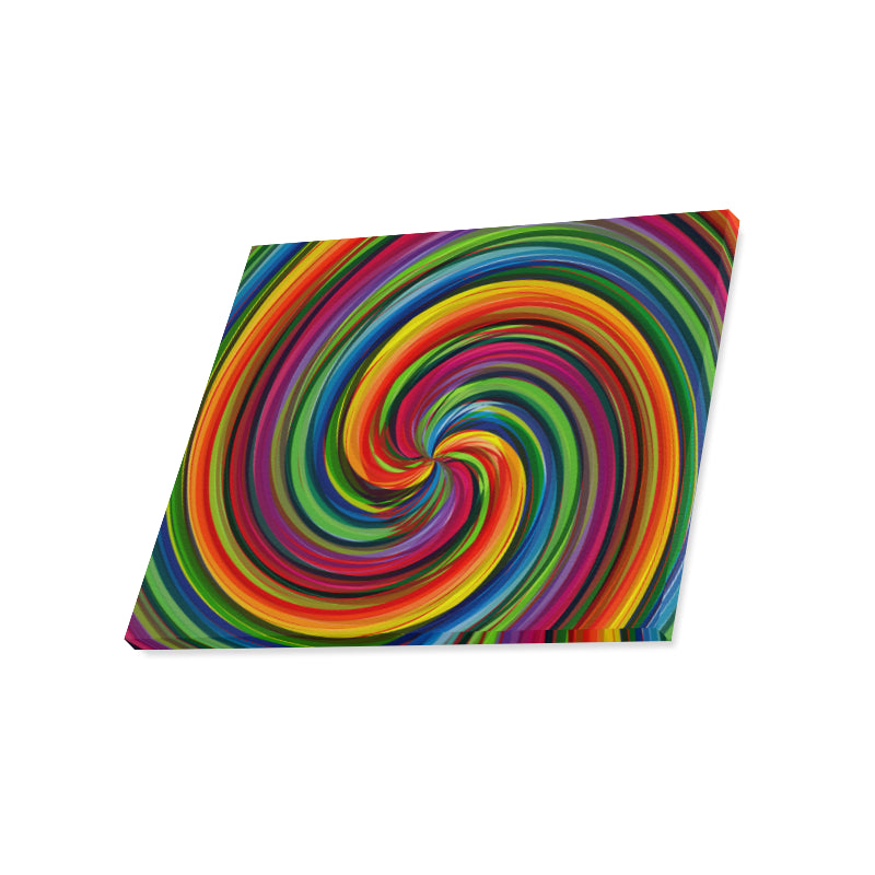 Rainbow Pride Illusion Canvas Wall Art