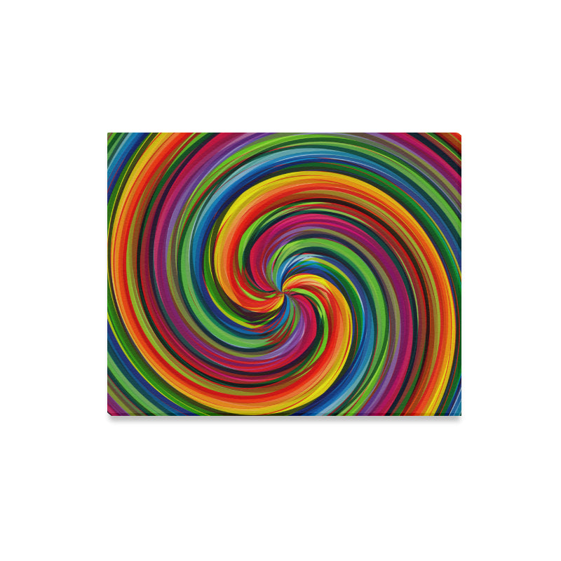 Rainbow Pride Illusion Canvas Wall Art