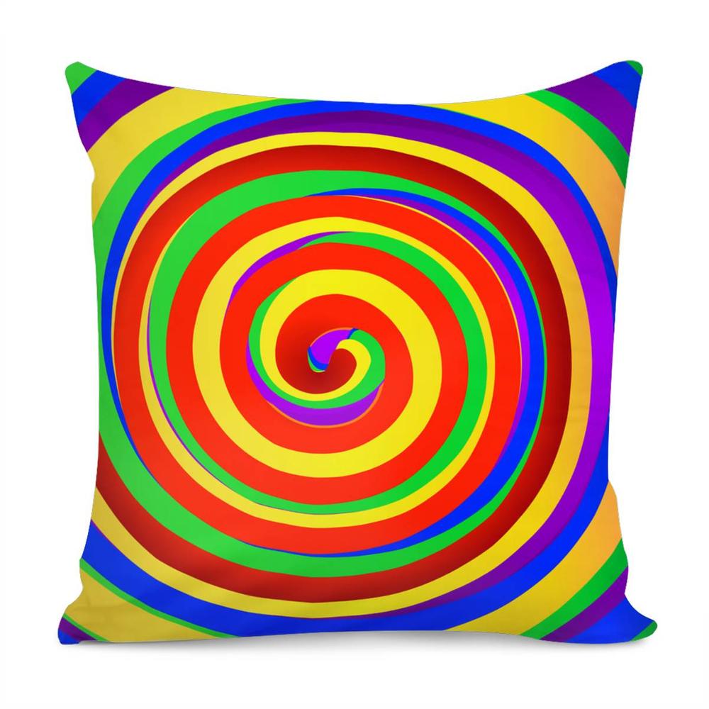 LGBT Rainbow Pride llusion Custom Zippered Pillow Case 16"x16"(Twin Sides)