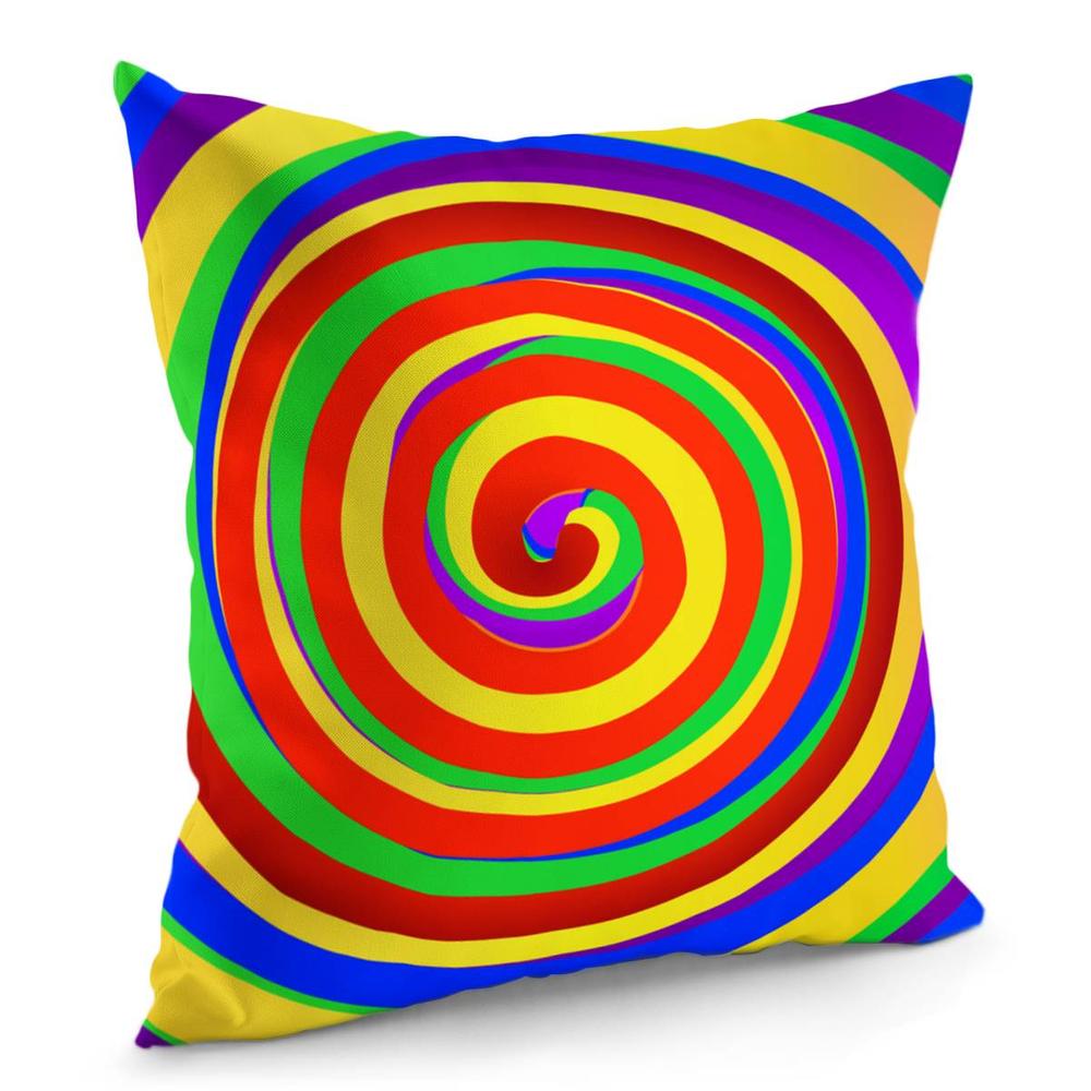 LGBT Rainbow Pride llusion Custom Zippered Pillow Case 16"x16"(Twin Sides)