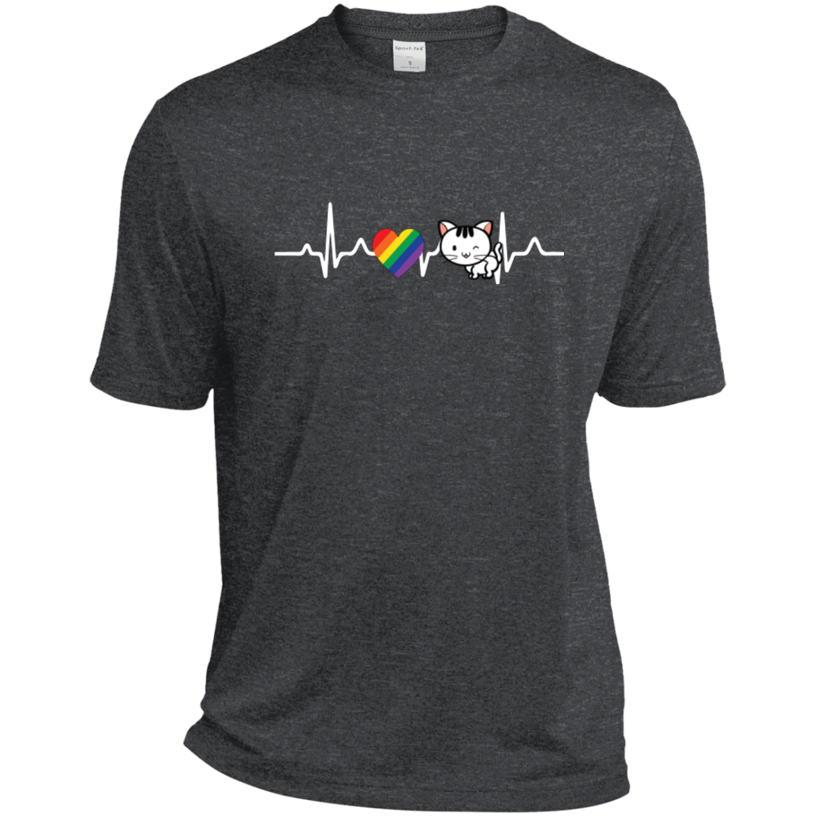 Cat Rainbow Heartbeat Pet Shirt