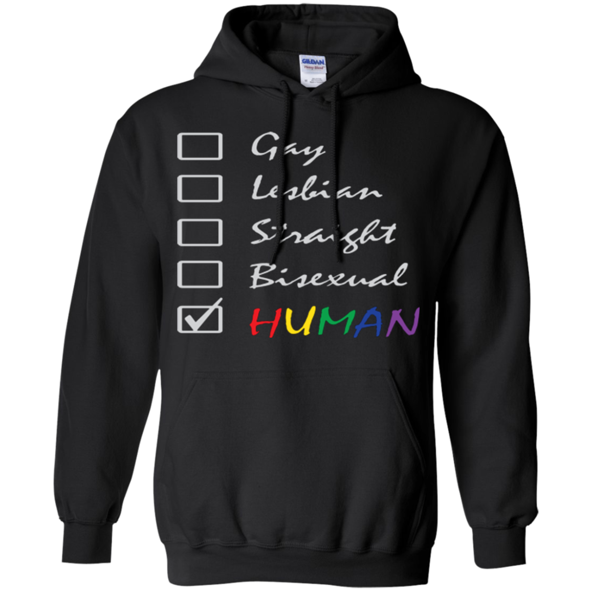 Human Check Box LGBT Pride black full sleeves full sleeves Hoodie for Men & Women Human Equality LGBT Pride black full sleeves Hoodie for Men & Women