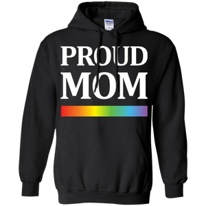 LGBT Pride "Proud Mom" Black Hoodie For Men & Women