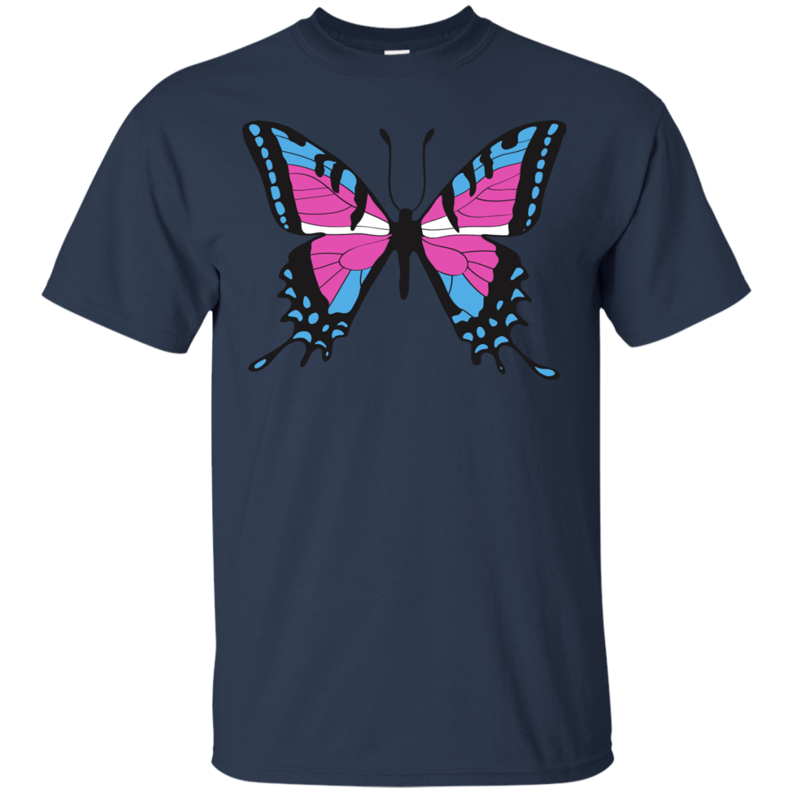 Trans Pride Butterfly blue tshirt for men | Unique Design Trans Pride Tshirt