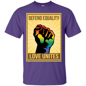 "Defend Equality, Love Unites" Gay Pride T-shirt purple Color Round Neck Half Sleeves Digital Print T-shirt