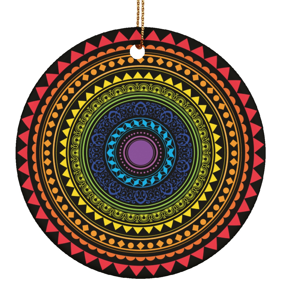 Pride Color Chakra Christmas Ornament