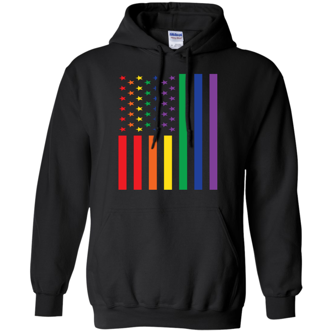 USA Flag Style LGBT Flag Pride Shirt