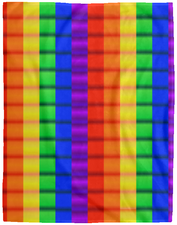 Rainbow Pride Checkered Pattern Fleece Blanket