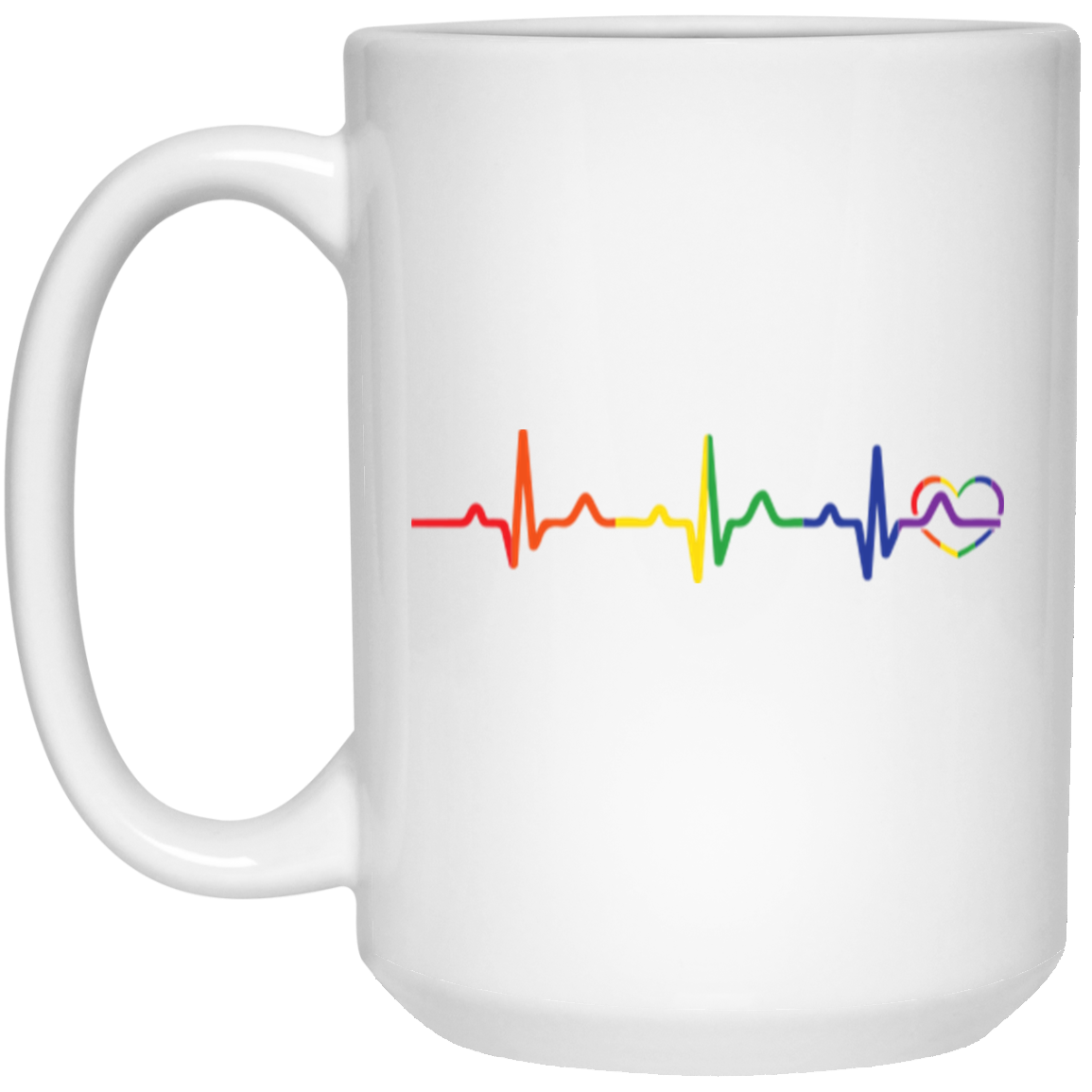 Rainbow Heartbeat Mug