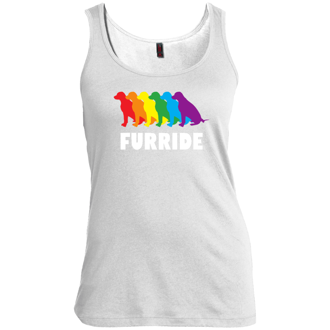 FURRIDE....Pride grey tank top for women | pet lover tank top