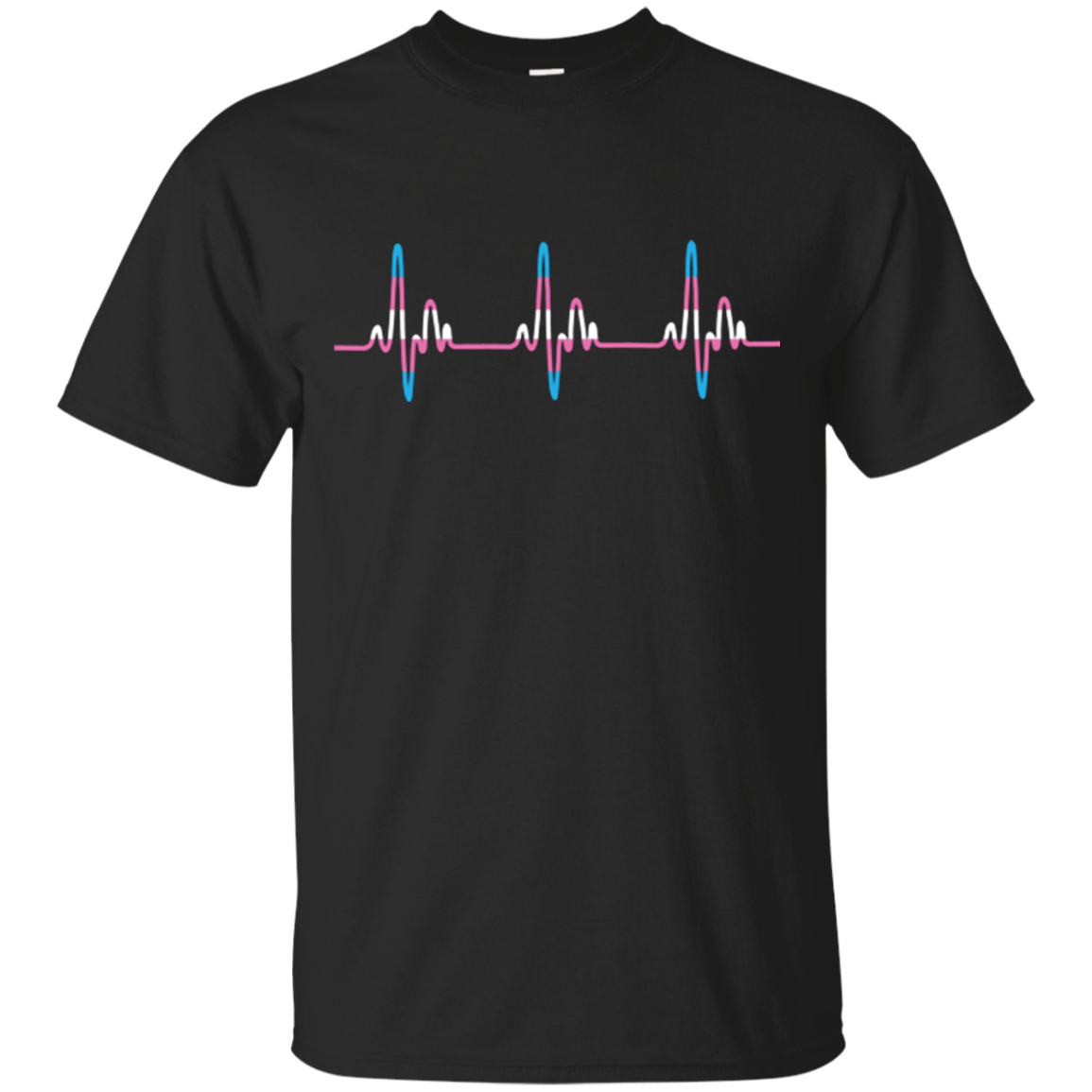 Trans Pride black Tshirt for men Trans Heartbeat black tshirt for men