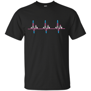 Trans Pride black Tshirt for men Trans Heartbeat black tshirt for men