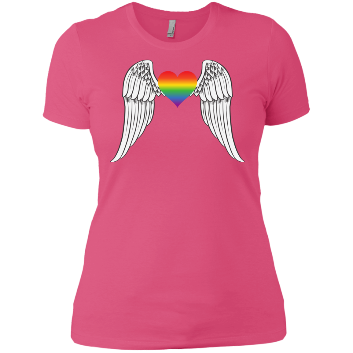 Gay Pride Guardian Angel pink Shirt for women LGBT Guardian Angel Tshirt for womens