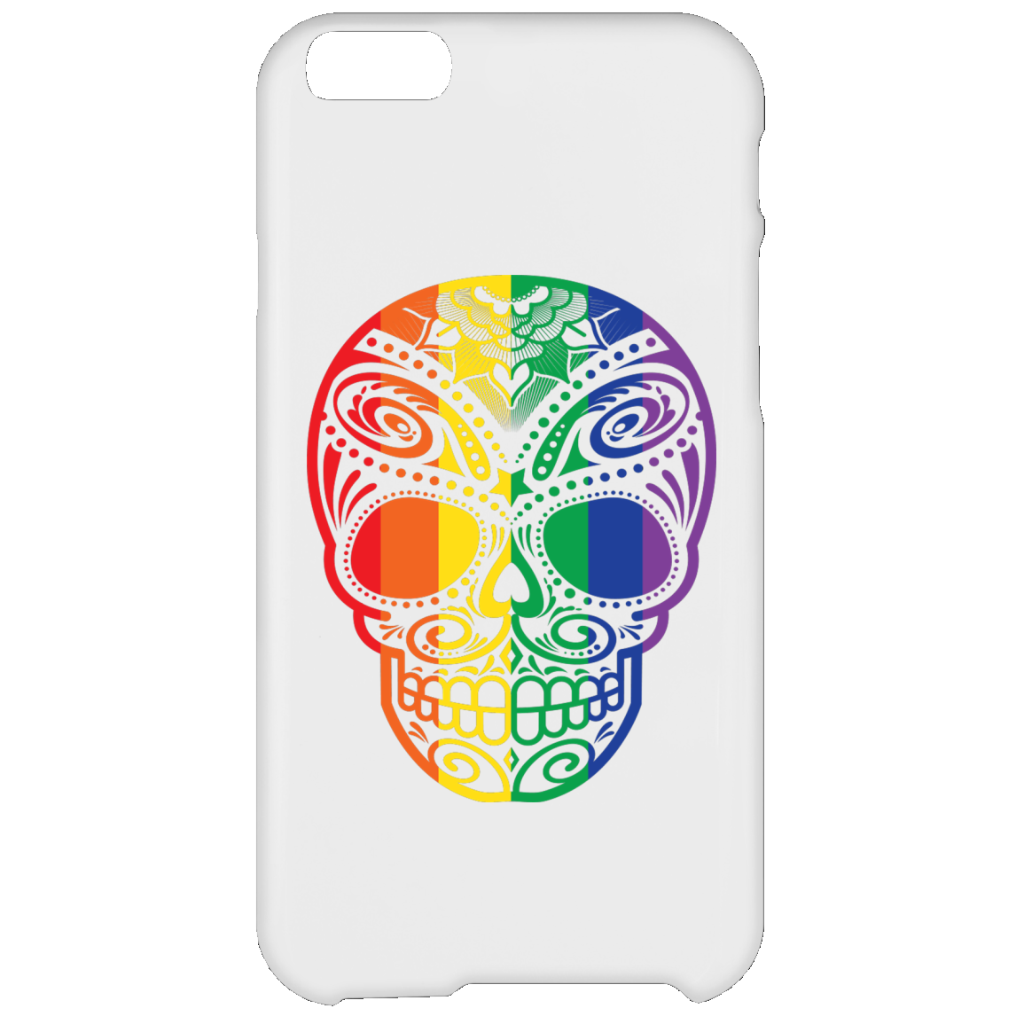 Exclusive Rainbow Skull iPhone Case bLack