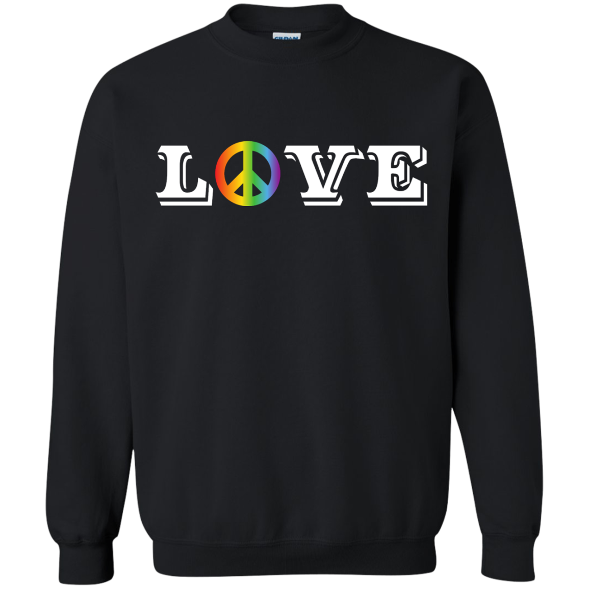 Love Peace Gay Pride unisex sweatshirt Peace symboll black color Unisex sweatshirt